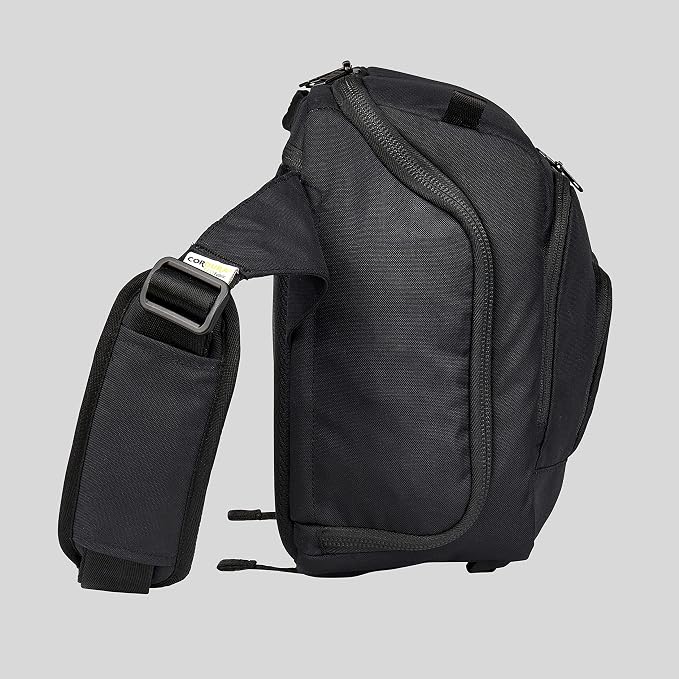 HEX Ranger DSLR XL Camera Sling – with Adjustable Carry Straps, Ample Interior Dividers, Water-Resistant Fabric, YKK Premium Zippers & More – Black - Image 2