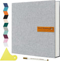 Spbapr Large Photo Album Self Adhesive Magnetic Scrapbook,DIY Scrapbook Album for 4x6 5x7 8x10 Picture,60 Pages Linen Cover Memory Book for Wedding Family Baby Pets, with Metallic Pen and Scraping by Spbapr
