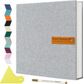 Spbapr Large Photo Album Self Adhesive Magnetic Scrapbook,DIY Scrapbook Album for 4x6 5x7 8x10 Picture,60 Pages Linen Cover Memory Book for Wedding Family Baby Pets, with Metallic Pen and Scraping by Spbapr