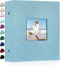 Ejblfe Photo Album 4x6,Linen Cover Slide-in Photo Album Book Can Holds 600 4x6 Photos with 60 Black Sheets for Family,Wedding,Baby and Holiday Pictures (Blue) by EJBLFEPremiumPhotoAlbums