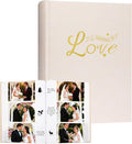 Photo Album 4x6 Wedding with Writing Space for 450 Photos Linen Cover Hardcover Horizontal, 4 x 6 Photo Album Picture Book for Kids Travel Family Baby Pictures Beige by Xfveiwoo