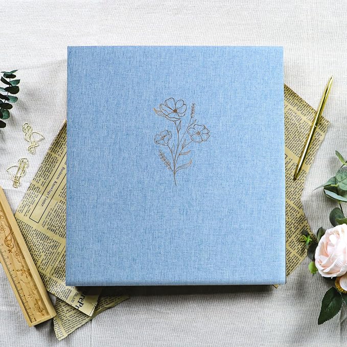 Holoary Photo Album 4x6 500 Photos 5 Pictures Per Page, 500 Pockets 4”x6” Picture Album, Linen Fabric Cover Big Picture Book for Photos, 4x6 Photo Albums for Family Weddings Travel Memories(Blue) - Image 3