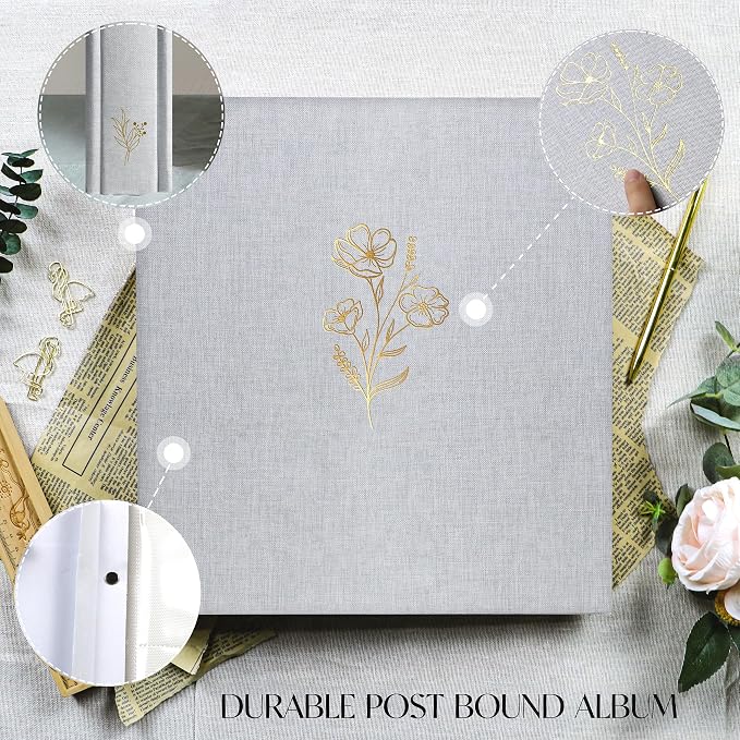 Holoary Photo Album 4x6 500 Photos 5 Pictures Per Page, 500 Pockets 4”x6” Picture Album, Linen Fabric Cover Big Picture Book for Photos, 4x6 Photo Albums for Family Weddings Travel Memories(Grey) - Image 4