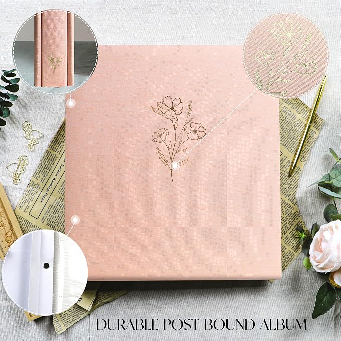 Holoary Photo Album 4x6 600 Photos 5 Pictures Per Page, 600 Pockets 4”x6” Picture Album, Linen Fabric Cover Big Picture Book for Photos, 4x6 Photo Albums for Family Weddings Travel Memories(Pink) - Image 4