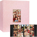 Extra Large Capacity 4x6 Photo Album, Holds 1000 Photos, Pink | Linen Hardcover, Horizontal & Vertical 4x6 Pockets, Removable Acid-Free Pages, Front Display Window, Family, Wedding & Travel by Xfveiwoo