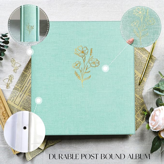 Holoary Photo Album 4x6 500 Photos 5 Pictures Per Page, 500 Pockets 4”x6” Picture Album, Linen Fabric Cover Big Picture Book for Photos, 4x6 Photo Albums for Family Weddings Travel Memories(Green) - Image 4