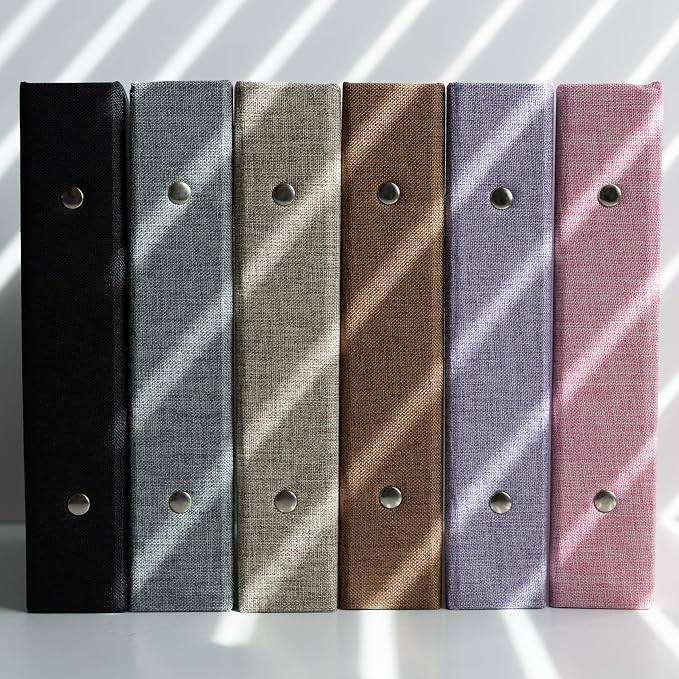 Photo Album For 2X6 Photo Booth Slip In Strips And 4X6 Pictures - 6 Ring Notebook Binder With 20 2 By 6 Sleeves - Fits 80 Photobooth Prints (ROSE PINK - LINEN HARDCOVER, 4X6) - Image 5