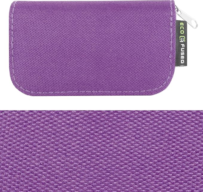 Eco-Fused Memory Card Case - Fits up to 22x SD, SDHC, Micro SD, Mini SD and 4X CF - Holder with 22 Slots (Purple / 22 Slots - 1 Pack) - Image 4