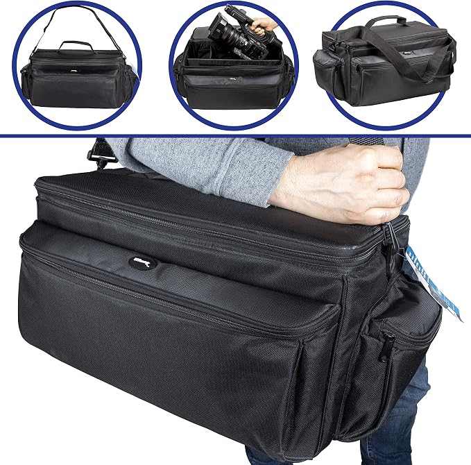 Ultimax’s Extra Large, Water-Resistant Gadget Bag Compatible With Camcorders and Accessories for Panasonic AG-AC160, AC30, AC90A, AC130A, AF100, HVX200, UX90, UX, 180HC-X1000, HC-X1, And More - Image 3