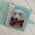 Photo Album For 2X6 Photo Booth Slip In Strips And 4X6 Pictures - 6 Ring Notebook Binder With 20 2 By 6 Sleeves - Fits 80 Photobooth Prints (SEAFOAM SPARKLE, 4X6) by SMILEWAVE