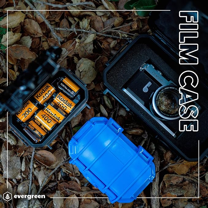Evergreen Film Storage Case | Holds 7 Rolls of 35mm or 5 Rolls of 120mm Film | Preserve and Protect Your Film | Waterproof & Freezer Safe (Film Not Included) (Blue) - Image 2