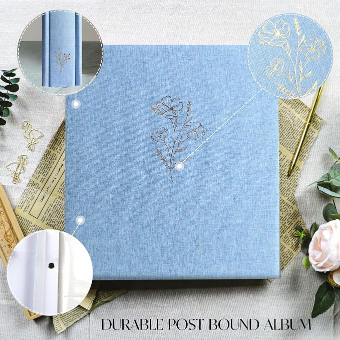 Holoary Photo Album 4x6 500 Photos 5 Pictures Per Page, 500 Pockets 4”x6” Picture Album, Linen Fabric Cover Big Picture Book for Photos, 4x6 Photo Albums for Family Weddings Travel Memories(Blue) - Image 4