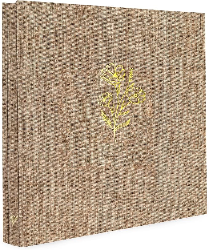 Holoary Photo Album 4x6 500 Photos 5 Pictures Per Page, 500 Pockets Picture Album, Linen Fabric Cover Big Picture Book for Photos, 4x6 Photo Albums for Family Weddings Travel Memories(Khaki) by Holoary